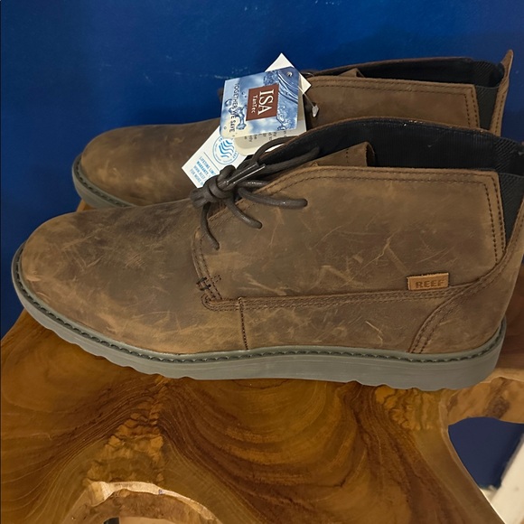 NWT Men's Reef Voyage Brown Leather Boot Size 12